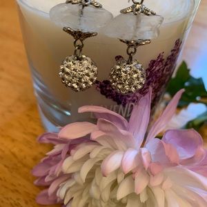 SOLD..♥️♥️♥️♥️…Rhinestone and crystal earrings.